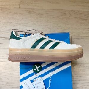 Adidas Gazelle Bold Collegiate Green and Cream